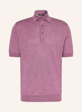 Zegna Pletená Polokošile S Hedvábím A Kašmírem růžová