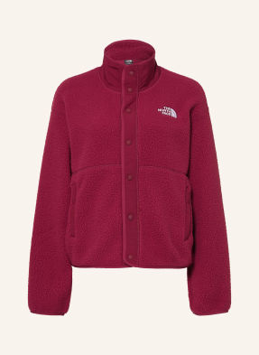 The North Face Fleecová Mikina Cragmont Snap tmavě červená