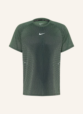 Nike Funkční Tričko Stride Aero-Fit tmavě zelená / světle zelená