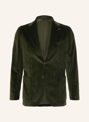 Tagliatore Kordové Sako Slim Fit tmavě zelená