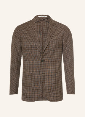 Tagliatore Sako Extra Slim Fit tmavě hnědá / černošedá / černá