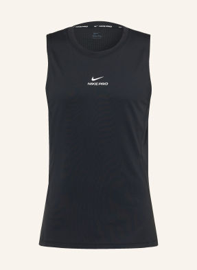 Nike Funkční Top Pro černá / bílá
