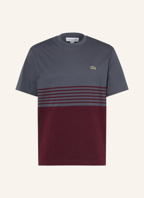 Lacoste Tričko tmavě červená / modrá