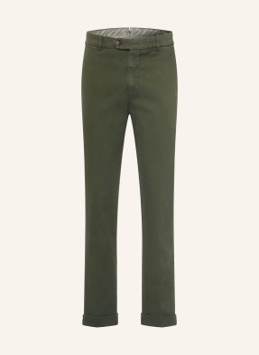 Berwich Chino Kalhoty Yretrolong Slim Fit olivová