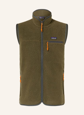 Patagonia Fleecová Vesta Retro Pile olivová