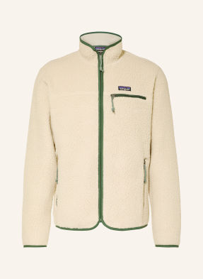 Patagonia Fleecová Mikina Retro Pile bílá / tmavě zelená