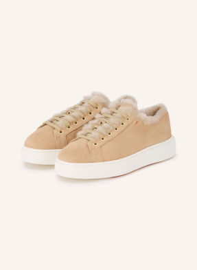 Santoni Sneakersy Cleanmount světle hnědá