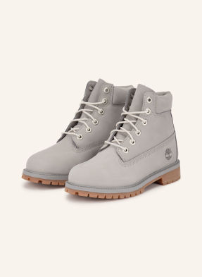 Timberland Šněrovací Boty Premium 6 Inch světle šedá