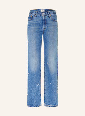 Levi's® Rovné Džíny 501® ’90s S Ozdobnými Kamínky 46 med indigo - worn in