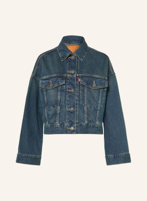 Levi's® Džínová Bunda Loose Crop Trucker 07 dark indigo - worn in