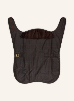 Barbour Psí Kabát Tartan Wax tmavě hnědá / zlatá / hnědá