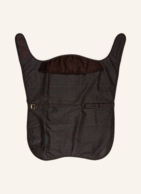 Barbour Psí Kabát Xl tmavě hnědá / koňaková / tmavě zelená