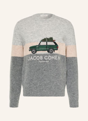 Jacob Cohen Svetry Z Alpaky šedá / béžová / tmavě zelená