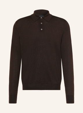 Strokesman's Strick-Poloshirt Aus Merinowolle braun
