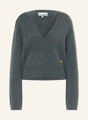 Ganni Pullover Mit Mohair blau