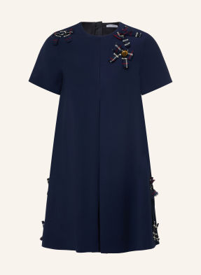 Dolce & Gabbana Šaty tmavě modrá / neonově červená / bílá