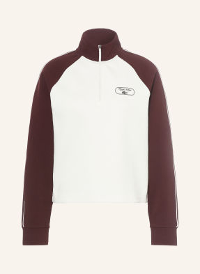 Lacoste Piké Svetr Troyer S Rolákem tmavě červená / krémová