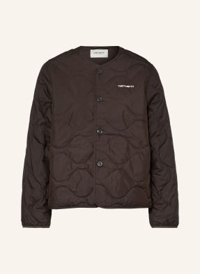 Carhartt Wip Prošívaná Bunda Skye Liner tmavě hnědá