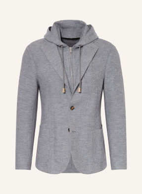 Eleventy Pletené Sako Extra Slim Fit S Odnímatelným Lemem světle šedá