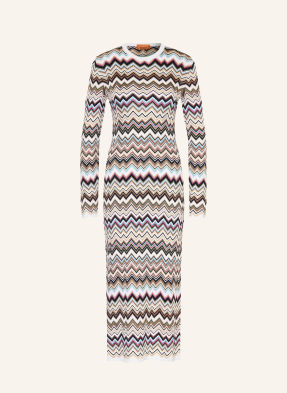 Missoni Pletené Šaty krémová / růžová / tmavě modrá
