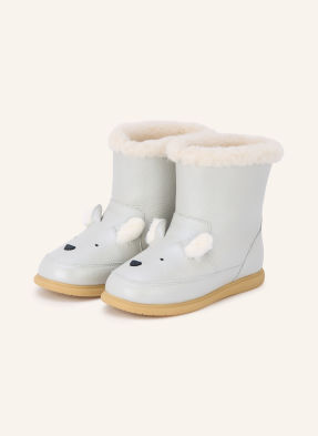 Donsje Podšité Boots stříbrná / bílá / černá
