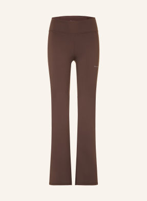 Röhnisch Legíny Thermaflow Flare High Waist tmavě hnědá