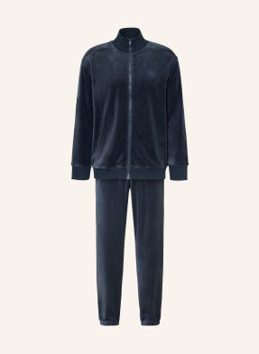 Schiesser Lounge-Set Casual Nightwear Aus Nicki blau