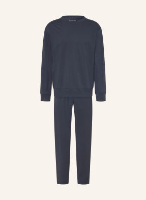 Schiesser Pyžamo Modern Nightwear modrá