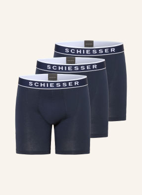 Schiesser 3er-Pack Boxershorts blau