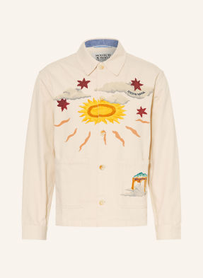 Scotch & Soda Overshirt béžová / tmavě červená / tmavě žlutá