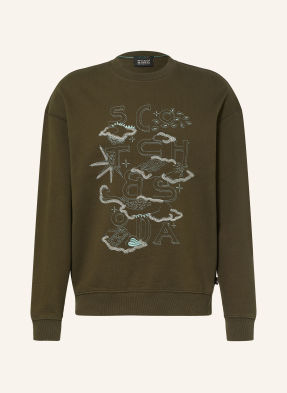 Scotch & Soda Mikiny tmavě zelená / režná / petrolejová