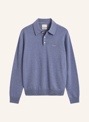Gant Strick-Poloshirt blau