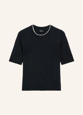 S.Oliver Black Label Úpletové Tričko černá / bílá