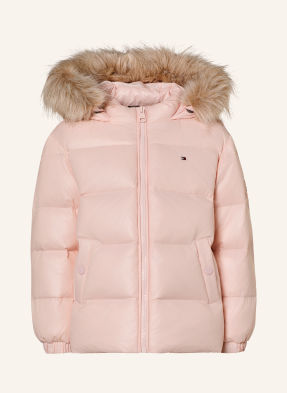 Tommy Hilfiger Daunenjacke Mit Abnehmbarem Kunstfell rosa