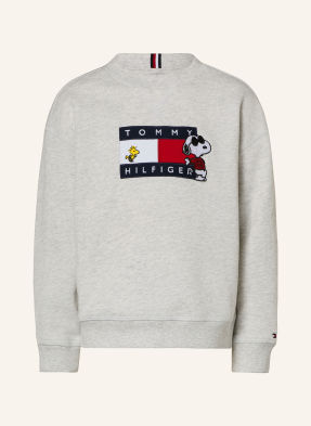 Tommy Hilfiger Mikiny světle šedá / červená / tmavě modrá
