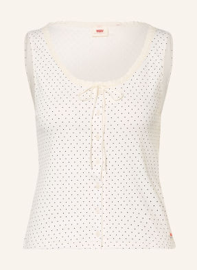 Levi's® Top Dry Goods Pointelle S Krajkou bílá / černá