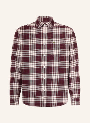 Lacoste Flanellhemd Regular Fit rot