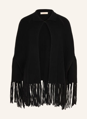 Ivi Collection Plášť Z Merino Vlny černá