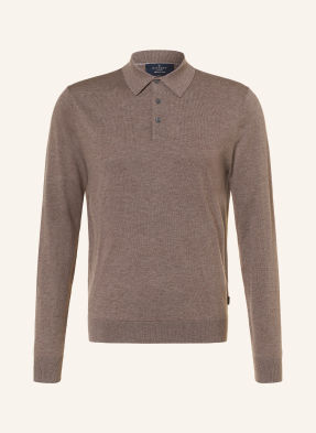 Hackett London Pletená Polokošile černošedá