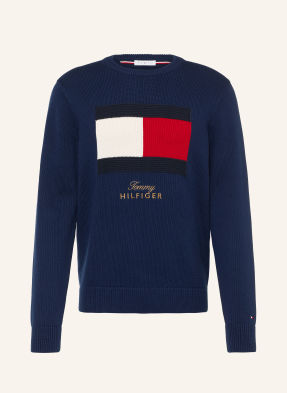 Tommy Hilfiger Svetry tmavě modrá / červená / bílá