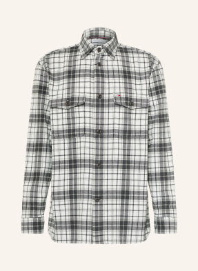 Tommy Hilfiger Flanelová Košile Classic Fit bílá / tmavě šedá / šedá