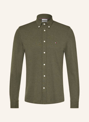 Tommy Hilfiger Piqué-Hemd Slim Ft gruen