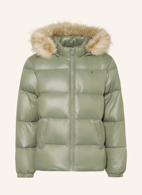 Tommy Hilfiger Daunenjacke Mit Kunstfell gruen
