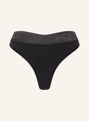 Calvin Klein String Icon Cotton Modal Metallic schwarz