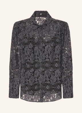 Riani Spitzenbluse Mit Abnehmbarer Schluppe grau
