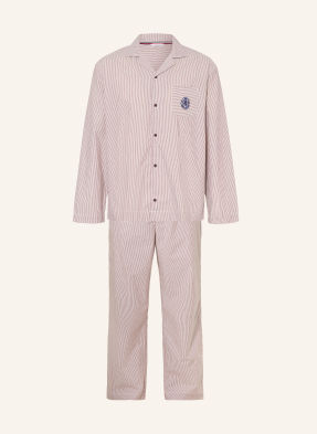 Tommy Hilfiger Pyžamo tmavě červená / režná / tmavě modrá