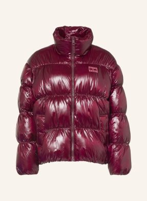 Tommy Jeans Péřové Bundy tmavě červená