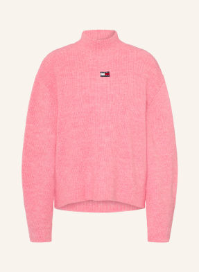 Tommy Jeans Svetry růžová / tmavě červená / tmavě modrá