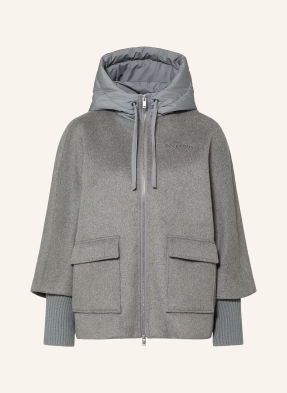 Smith & Soul Bunda Z Kombinace Materiálů šedá