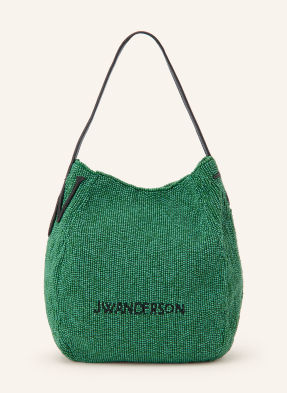 Jw Anderson Beuteltasche Bulb Small Mit Schmuckperlen gruen